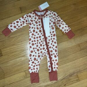 In My Jammers 9-12M Floral Zipper Romper